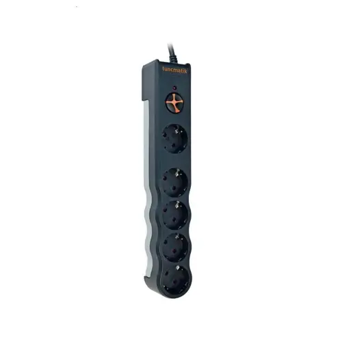 Tunçmatik TSK6136 Powersurge 5lı Siyah 1050 Joule
