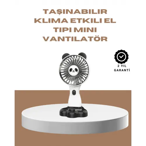 Yüksek Performanslı USB Mini Vantilatör – Panda Desenli