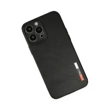 Newface iPhone 13 Pro Max Kılıf Loop Deri Silikon - Siyah
