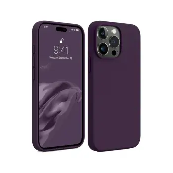 Newface iPhone 15 Pro Max Kılıf First Silikon - Mürdüm