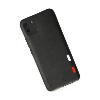 Newface Realme C11 Kılıf Loop Deri Silikon - Siyah