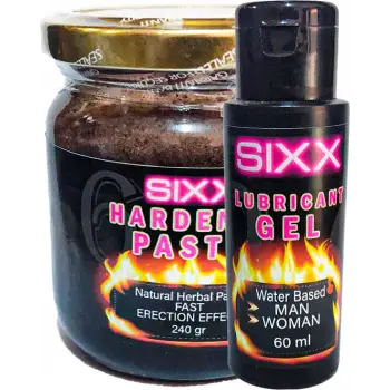 SİXX LUBRİCANT JEL 60 ML + HERBAL PASTE 240 GR