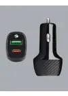 3A Güç Kapasiteli USB &amp; Type-C Çakmaklık Şarj Adaptörü