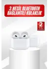 3.Nesil İOS Android Uyumlu Bluetooth 5.0 Beyaz Çağrı Cevaplama