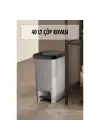40 Litre Basmalı Çöp Kovası