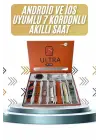 7 Kordonlu Akıllı Saat Plastik Kordon Hasır Kordon Çelik Kordon
