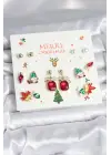 8 Çift Yılbaşı Temalı Kadın Küpe