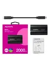 Adata 2000Gb SD810 Siyah Taşınabilir Usb 3.2 Gen2 x2 Type-C Ssd Harici Disk
