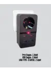 Akıllı Akım Dengelemeli Priz 2500W 4 USB Type C Çıkışlı