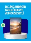 Android 15 Tablet Klavyeli Mouse’lu Profesyonel Set