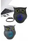 Baykuş Görünümlü Işıklı Bluetooth Speaker Bluetooth Hoparlör