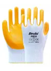 Beybi Nitril PMK PN10 10 Beden 12li Paket Polyester Örme Nitril Eldiven (4141A) Nitril 1-2 Kaplama