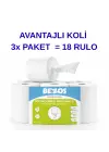 Bezos Professional İçten Çekmeli Kağıt Havlu 3 Koli | 18 Rulo | Endüstriyel Kullanım