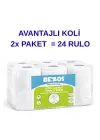 Bezos Profesyonel İçten Çekmeli Tuvalet Kağıdı 24 Rulo | Mini Cimri | 2 Katlı %100 Selüloz 2X12RULO