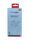 Compaxe CTA-200TI 20W 5V 3A PD Ev Şarj Kafa+Type-C Şarj Kablosu