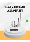 Ergonomik 16 Parça Bits Tornavida Uç ve Adaptör Seti