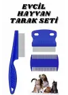 Evcil Hayvan Bit Tarağı Seti Paslanmaz Çelik Bıçaklı 4lü Set