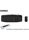 Everest UN-796 Siyah Usb Q Multimedia Klavye + Mouse Set