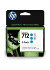 HP 712 Cyan Mavi 29ML 3Lü Paket Plotter Kartuşu 3ED77A