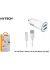 Hytech HY-A49 Type-C Kablo 2.1A 2-Usb Beyaz Araç