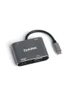 Hytech HY-USBC83 4K@30Hz Gri Metal 2xUSB3.0, 1xUSB