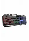 Işıklı Oyuncu Q Klavye Mouse Seti Siyah Gaming Oyuncu Klavye