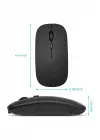 Kablosuz Mouse Fare Şarjlı Bluetooth Wireless Çift Modlu Sessiz
