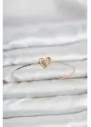 Kalp Model Gold Renk Bileklik