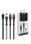 Konfulon S61 Micro USB Kablo 1.2M 2.1A - Kırmızı