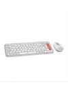 Logitech Pop Icon Combo 920-013076 Beyaz Kablosuz Klavye Mouse Seti