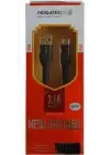 Megatech 3.1A A Örgülü Serisi Usb to Type-c 1mt Data Kablosu Siyah