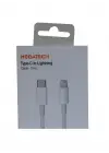 Megatech MT-D3L-T 1mt Usb Type-C to Lightning Şarj ve Data Kablosu