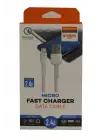 Megatech MT-DM2MT 2.4A Micro 2mt Data Şarj Kablosu