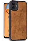 Newface Apple iPhone 11 Kılıf Aras Deri Kapak - Taba
