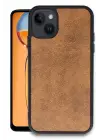 Newface Apple iPhone 14 Kılıf Aras Deri Kapak - Taba