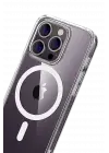 Newface Apple iPhone 14 Pro Max Combo Sert Şeffaf Magsafe Kapak - Şeffaf