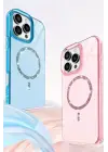 Newface Apple iPhone 14 Pro Max Live Diamond Magsafe Kapak - Pembe