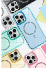 Newface Apple iPhone 15 Plus Live Diamond Magsafe Kapak - Şeffaf