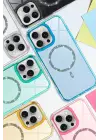 Newface Apple iPhone 15 Plus Live Diamond Magsafe Kapak - Şeffaf