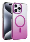 Newface Apple iPhone 15 Pro Max Glossy Magsafe Kapak - Mor