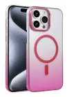 Newface Apple iPhone 15 Pro Max Glossy Magsafe Kapak - Pembe