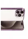Newface Apple iPhone 15 Pro Max Razer Lensli Silikon - Mor
