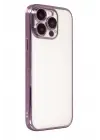 Newface Apple iPhone 15 Pro Max Razer Lensli Silikon - Mor