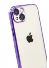 Newface Apple iPhone 15 Razer Lensli Silikon - Mor