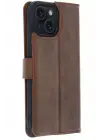Newface Apple iPhone 15 Trend S Plus Kapaklı Kılıf - Taba