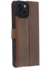 Newface Apple iPhone 15 Trend S Plus Kapaklı Kılıf - Taba