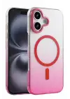Newface Apple iPhone 16 Plus Glossy Magsafe Kapak - Pembe