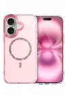 Newface Apple iPhone 16 Plus Live Diamond Magsafe Kapak - Pembe