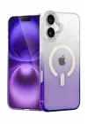 Newface Apple iPhone 16 Plus Pummel Shiny Magsafe Kapak - Mor