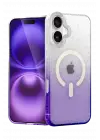Newface Apple iPhone 16 Plus Pummel Shiny Magsafe Kapak - Mor